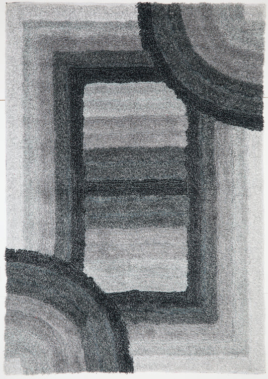 3D SHAGGY TRELLIS ANTHRA