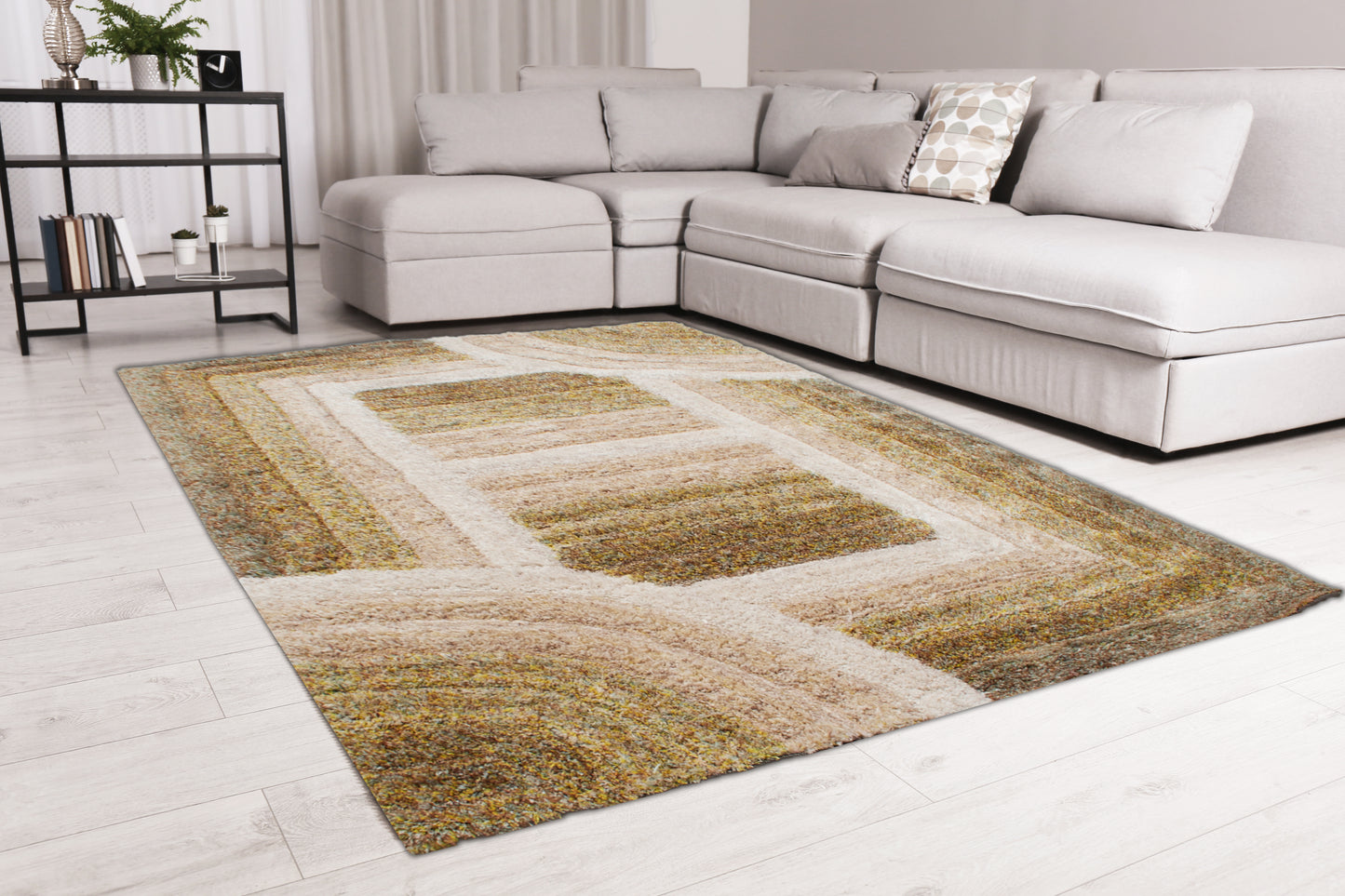 3D SHAGGY TRELLIS BROWN