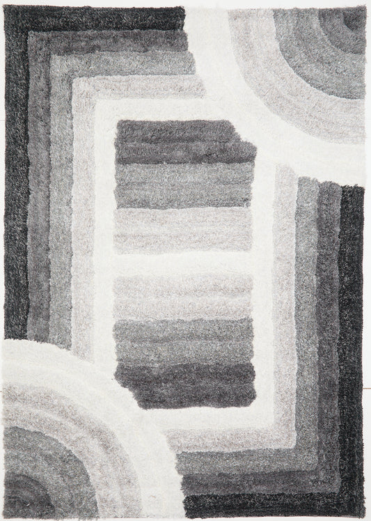 3D SHAGGY TRELLIS GREY