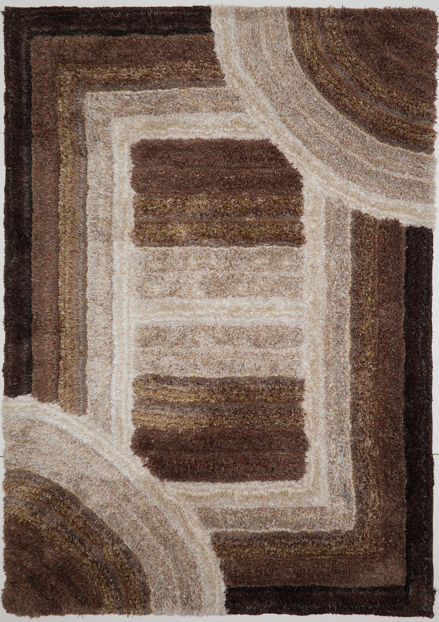 3D SHAGGY TRELLIS LATTE