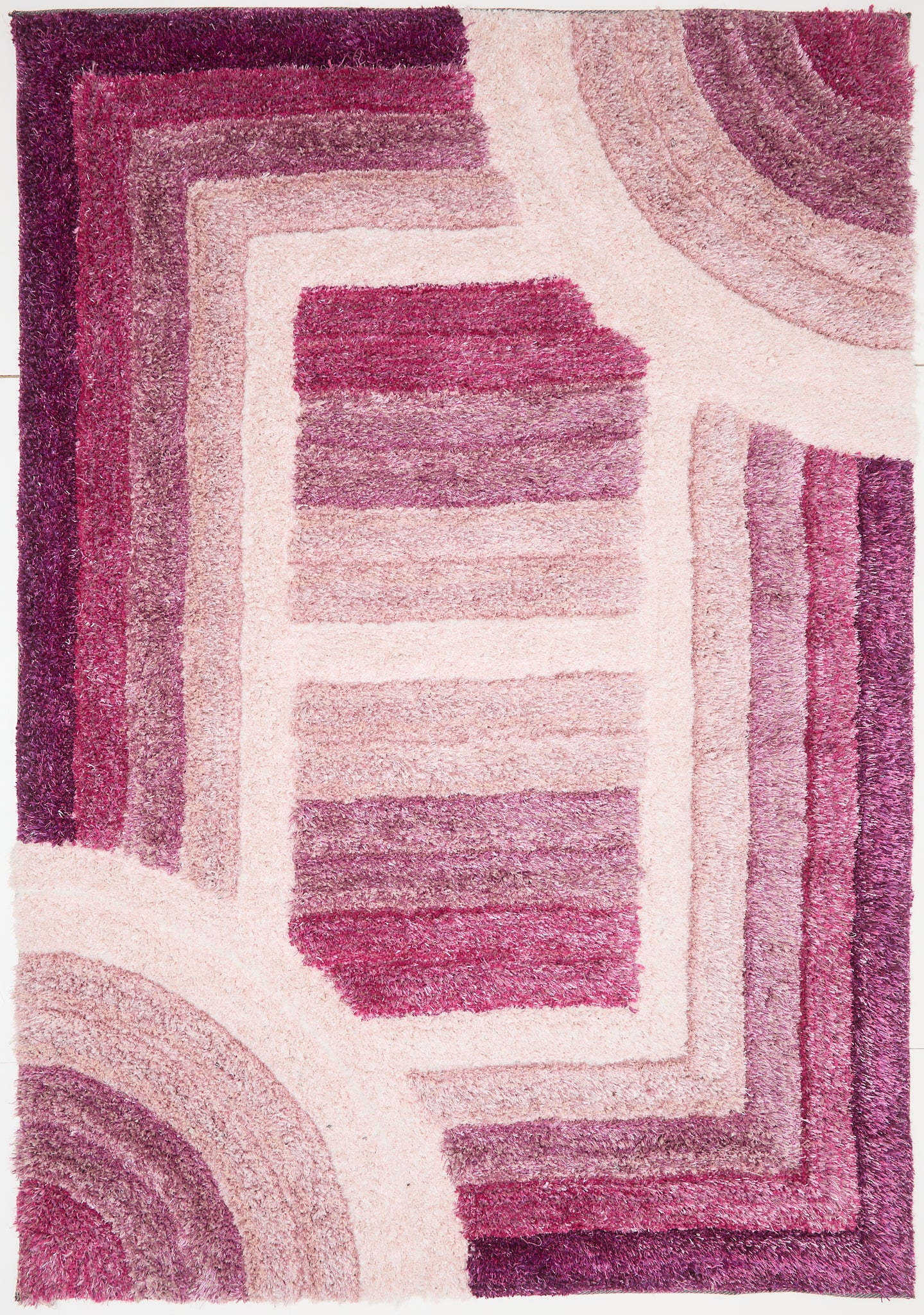 3D SHAGGY TRELLIS PURPLE