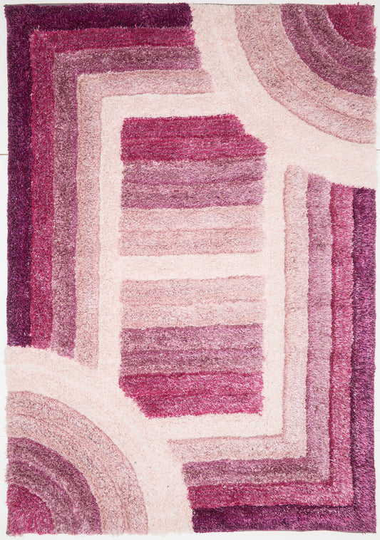 3D SHAGGY TRELLIS PURPLE