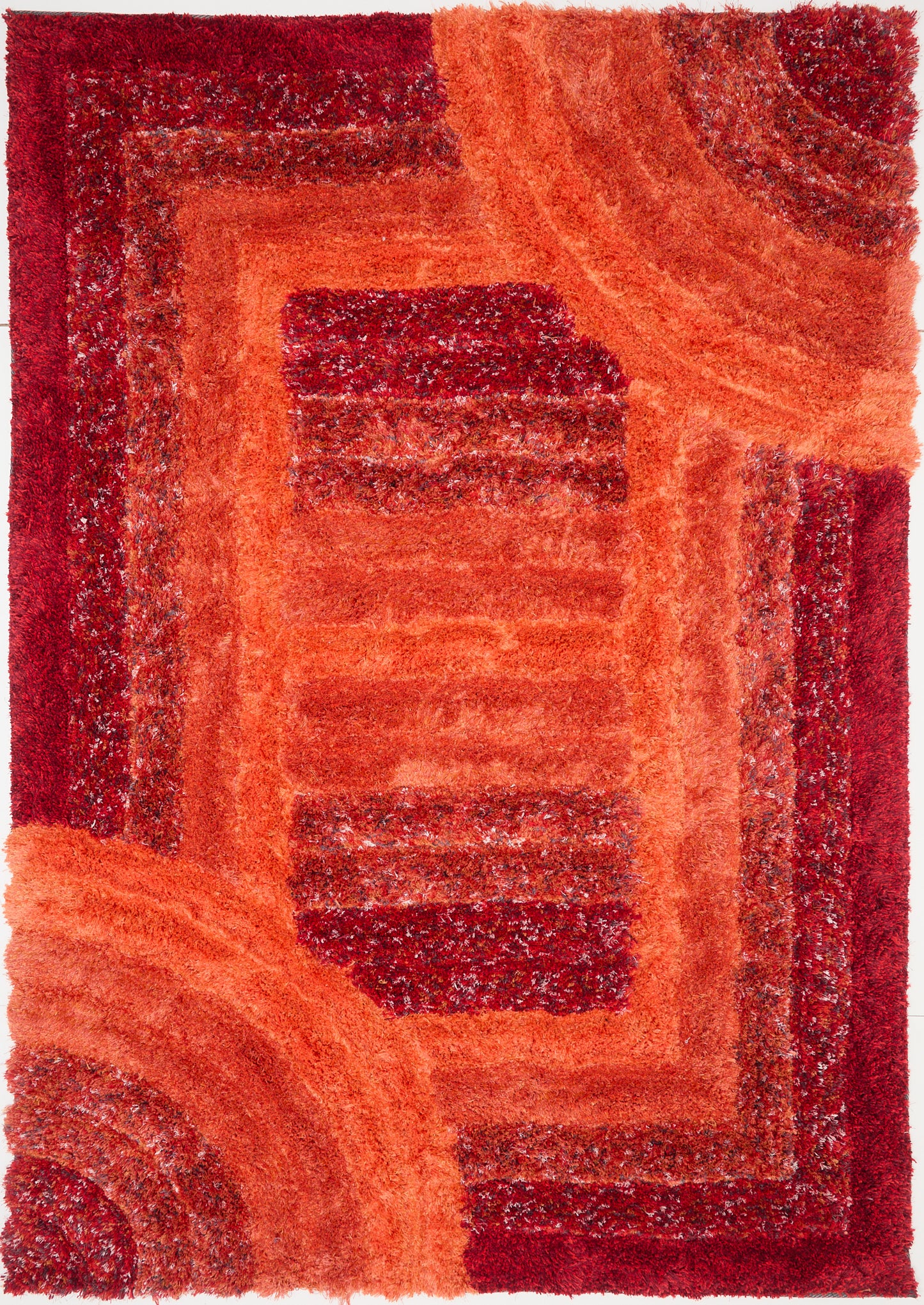 3D SHAGGY TRELLIS RED