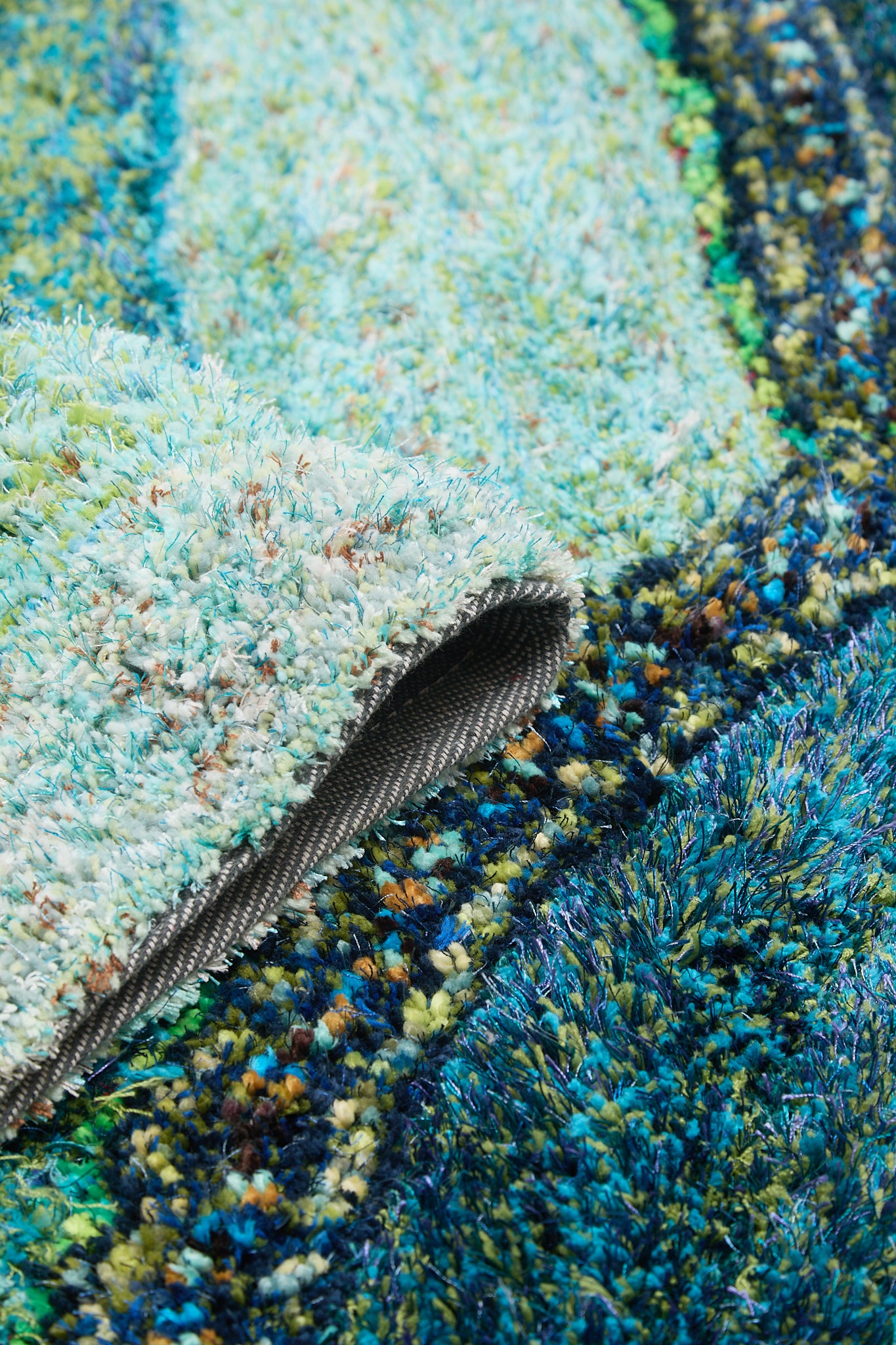 3D SHAGGY TRELLIS TEAL