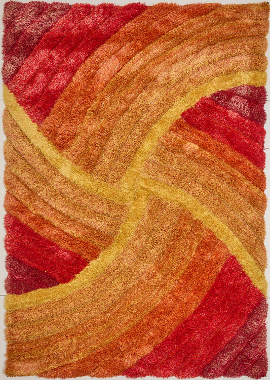 3D SHAGGY STELLA BURNT ORANGE