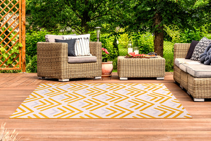 SUMMER BREEZE CHEVRON WHITE & GOLD