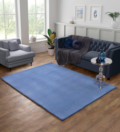 TIPPED LUXE FUR PLAIN BLUE